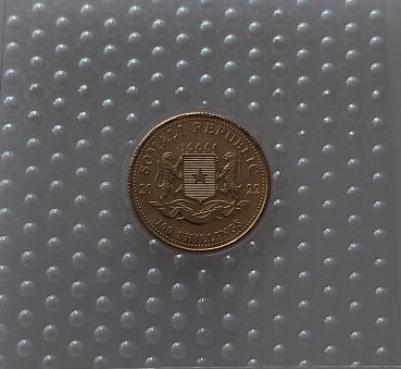 Preview: Somalia Elefant 1/10 Unze Gold 2022 stgl